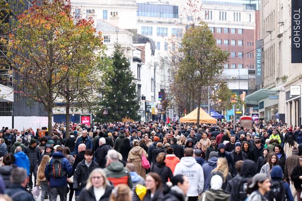 People in Liverpool city centre 