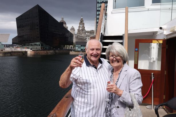 Allan and Nora Platt celebrate their diamond wedding anniversary on the Daffodil Liverpool today