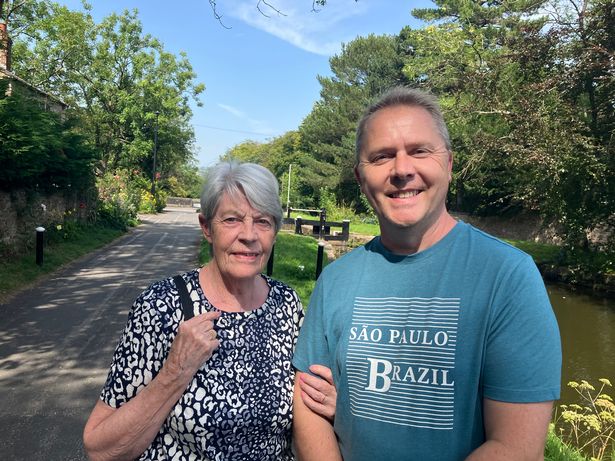Tim Clarke with his mum Barbara in Marple.