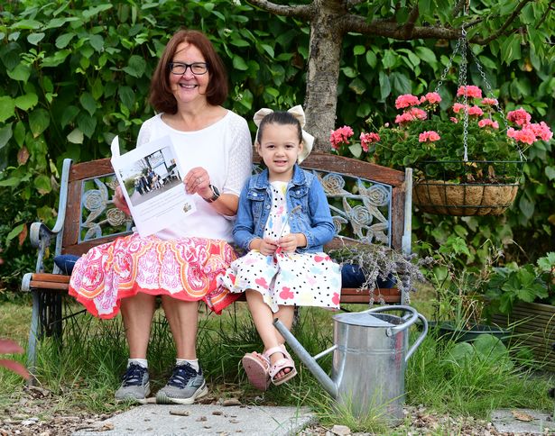 Helen O'Gorman from Greenbank Allotment Society,has written about it's history,pictured with her grandaughter Bella aged 4