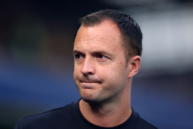 Chris Davies, manager of Birmingham City, looks on prior to the Carabao Cup Second Round match between Birmingham City and Port Vale at St Andrew’s @ Knighthead Park