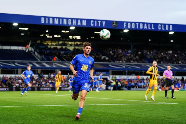 Birmingham City's Lewis Koumas during the Carabao Cup tie with Port Vale
