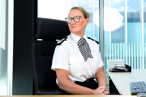 Outgoing chief constable of Merseyside Police Serena Kennedy pictured at her office in Merseyside Police HQ