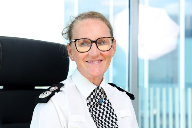 Outgoing chief constable of Merseyside Police Serena Kennedy pictured at her office in Merseyside Police HQ