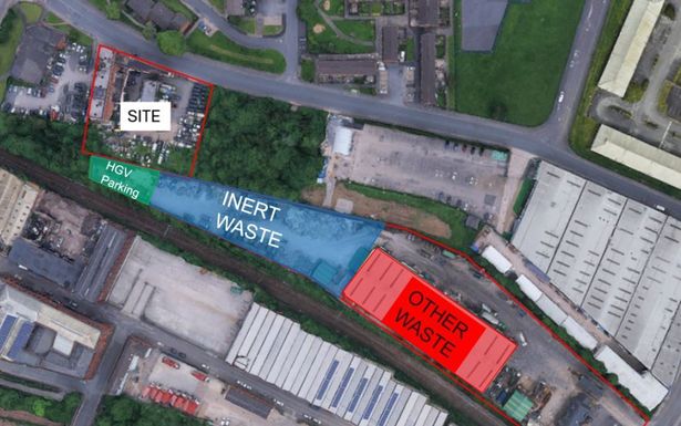 The flats would be based next to the waste centre (Image: Planning reports)