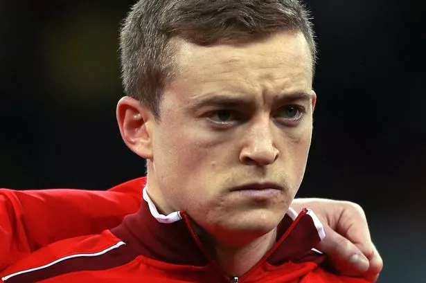 Owen Williams, playing for Wales in 2013