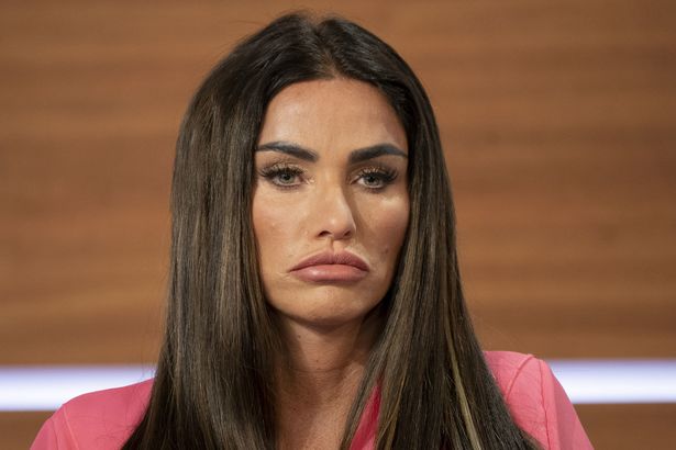 Katie Price in a pink top on the Jeremy Vine Show.