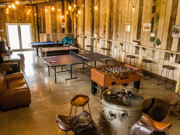 It even features a wild west themed games room 