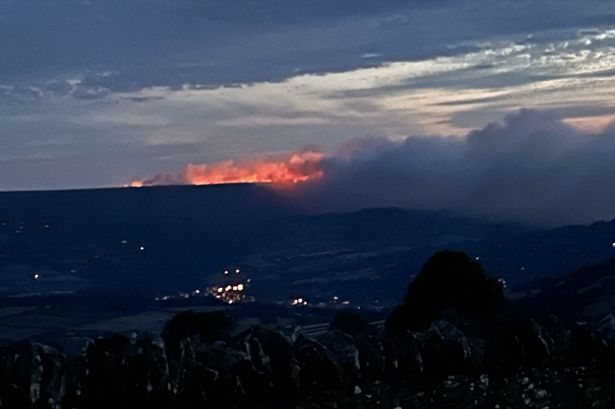 The fire could be seen from miles away