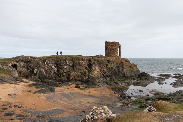 Lady's Tower and Lady's Tower Beach, Elie, Scotland.