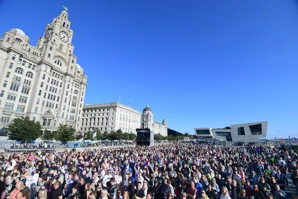 Liverpool Celebrates Party On The Pier, at the Pier Head
