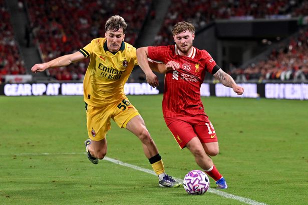 Harvey Elliott playing in pre-season