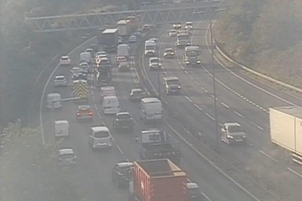 Heavy traffic on the M6 motorway following a crash between Junction 7 for Great Barr and Junction 6 for Birmingham city centre and Erdington