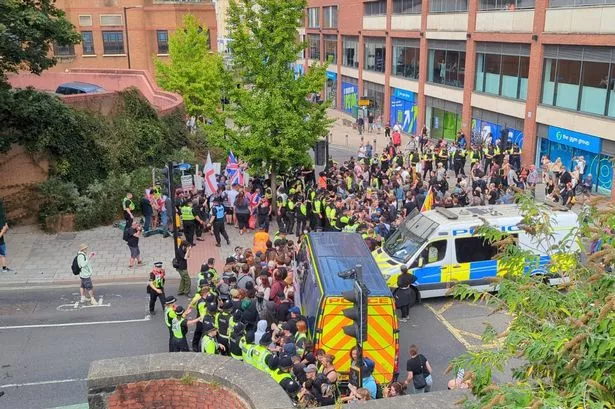 Protesters in Bristol
