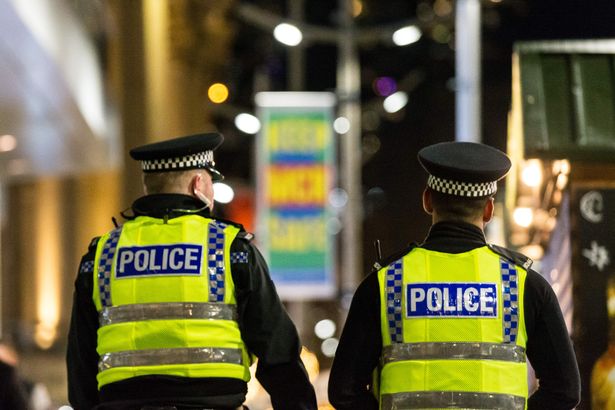 Police patrolling Manchester city centre