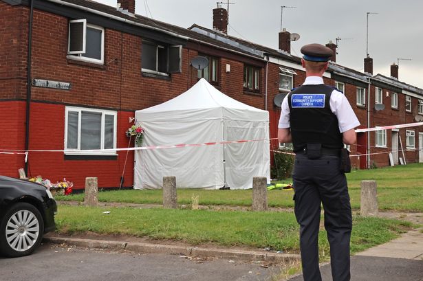 Merseyside Police scene at South John Street, St Helens