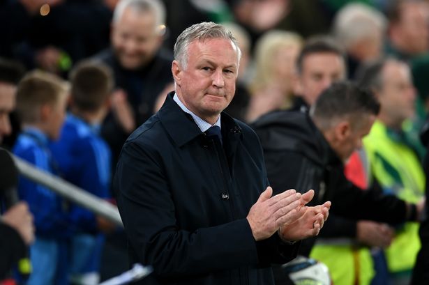 Photo shows Northern Ireland boss Michael O'Neill