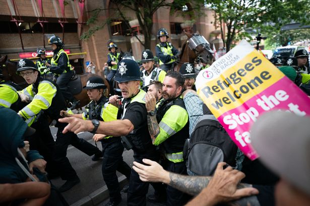 Protesters in Bristol city centre