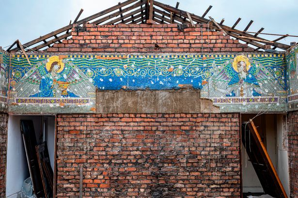 A mosaic on High Lane in Chorlton which was saved from demolition at the last minute