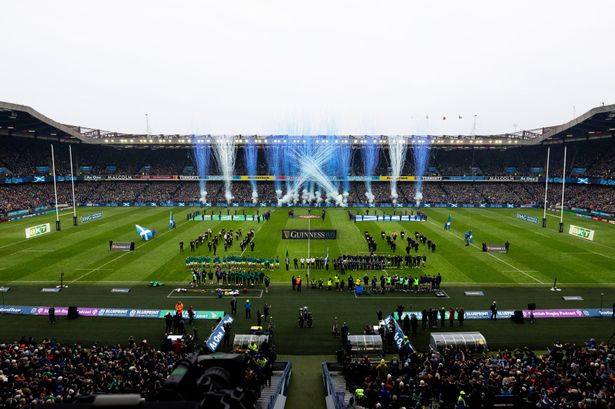 A picture of Murrayfield stadium