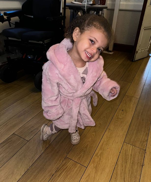 Mylah Algaradi is three-years-old and suffers from a rare disorder called Arginase deficiency that means she is losing the ability to walk and talk