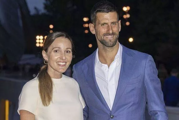 Novak Djokovic and his wife, Jelena