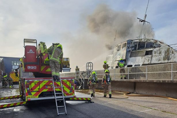 The Royal Iris on fire 