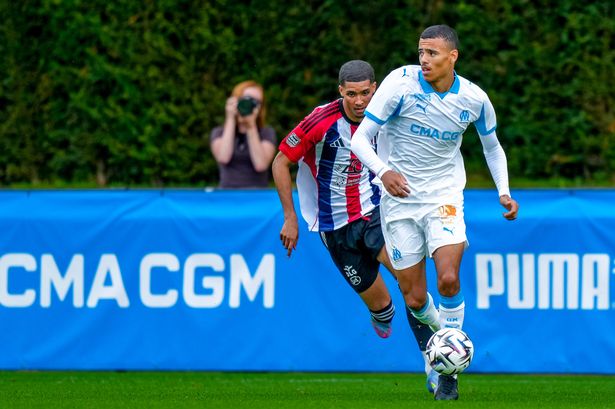 Mason Greenwood during the friendly match between Olympique Marseille and Excelsior Maassluis.