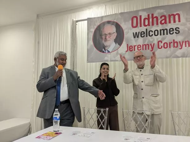 Corbyn during the event. 