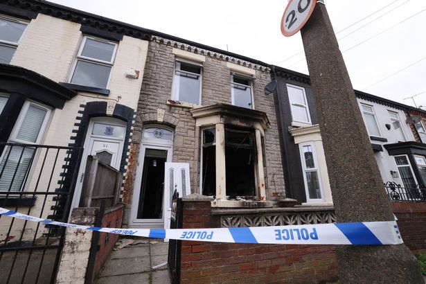 The fire damaged house on Roxburgh Street in Walton