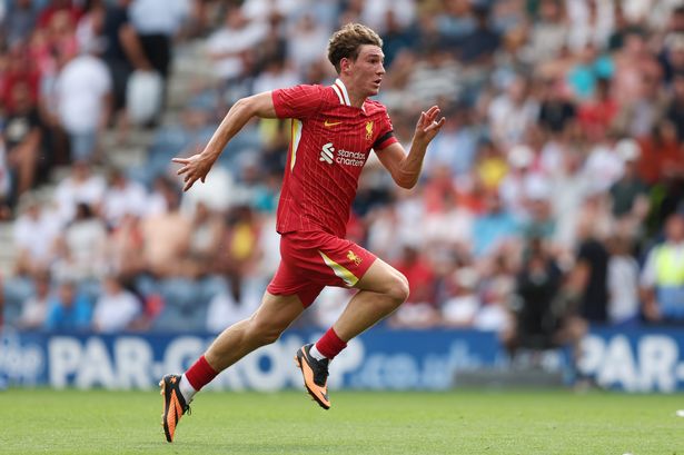 Lewis Koumas of Liverpool during the pre-season friendly match between Preston North End and Liverpool