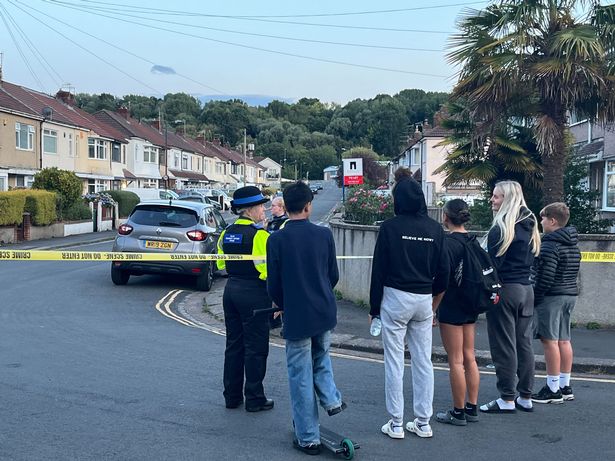 The police cordon at Risdale Road during the emergency evacuation of residents 