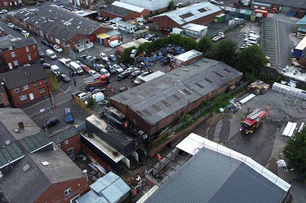 Police and Fire Service attend a fire on Jermyn Street in Rochdale