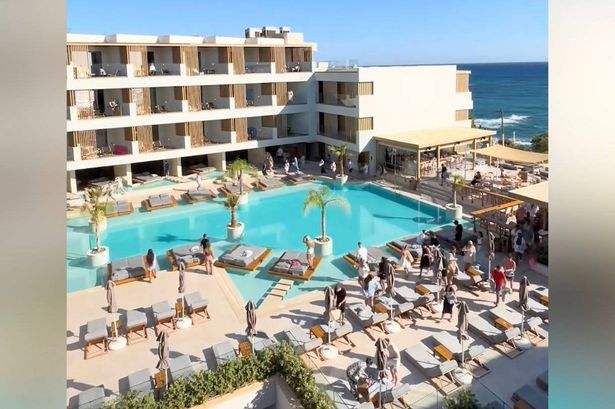 General view of sunbeds