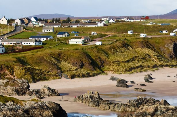 Sango Bay beach at Durness one of scotlands stunning North Atlantic beaches located in the northwest Scottish Highlands