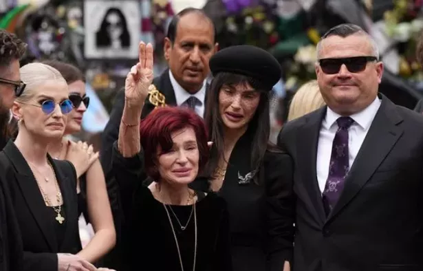 The Osbournes at Ozzy's funeral