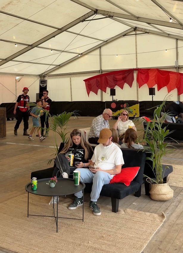 Backstage at Leeds Festival