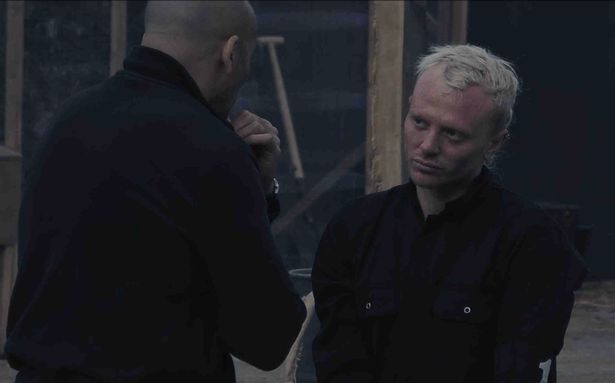 Bimini in a dark outfit during an interrogation task on Celebrity SAS: Who Dares Wins.