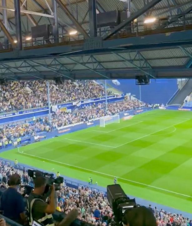 Two stands were full of fans - including the Leeds away end