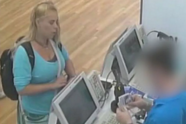 Aimee Betro purchasing a mobile phone prior to the shootings