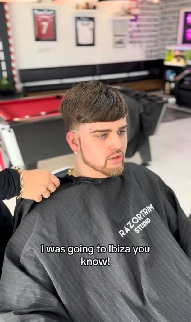 Ben McCabe shows off his handiwork on Ollie Stokes 