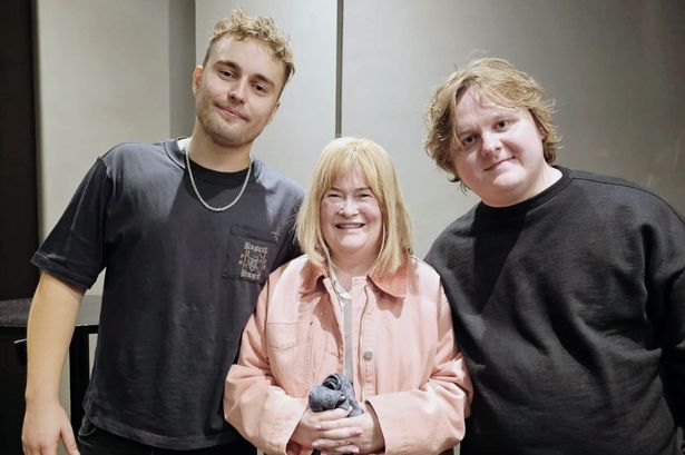 Susan Boyle with Sam Fender and Lewis Capaldi