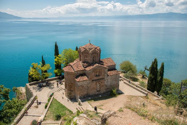 Saint John Church at Kaneo is a Macedonian Orthodox church situated on the cliff over Kaneo Beach overlooking Lake Ohrid
