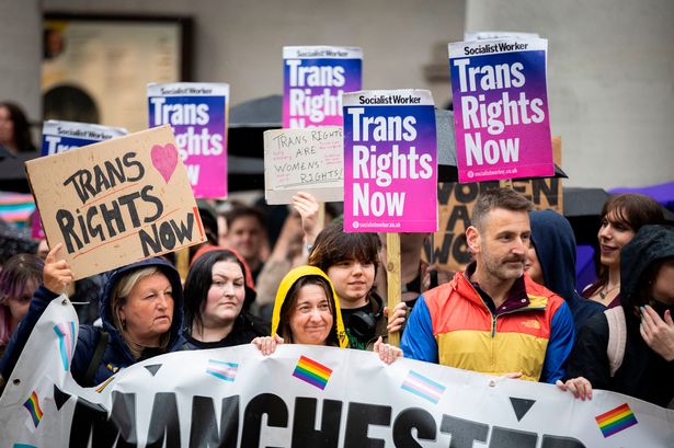 People previously gathered in St Peter's Square on April 18 after the Supreme Court Ruling on the Equality Act