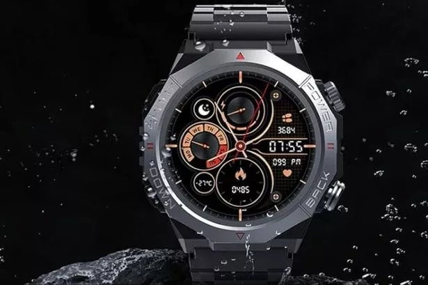 Silver smart watch