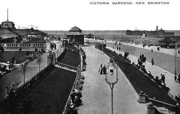 Victoria Gardens, New Brighton, Lancashire, early 20th century.