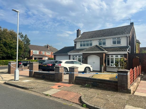 A house cordoned off on the corner of Windermere Crescent