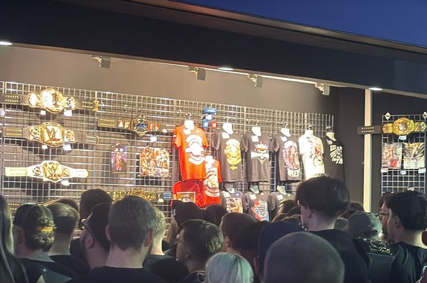 Fans queuing for merchandise