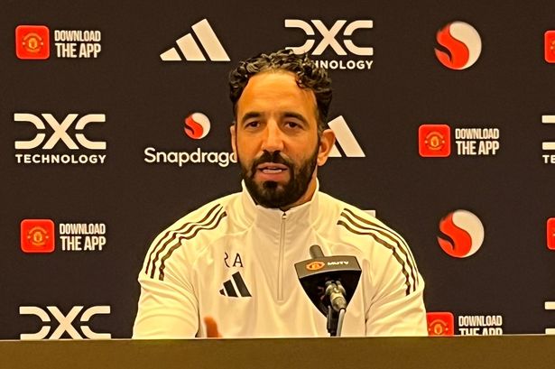 Amorim at his press conference on Friday
