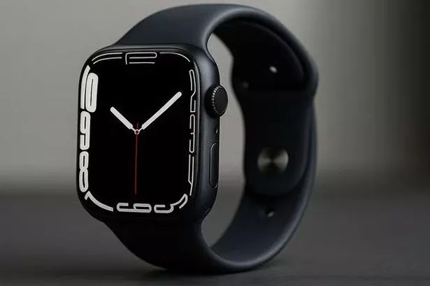 The Apple Watch series 7 in black